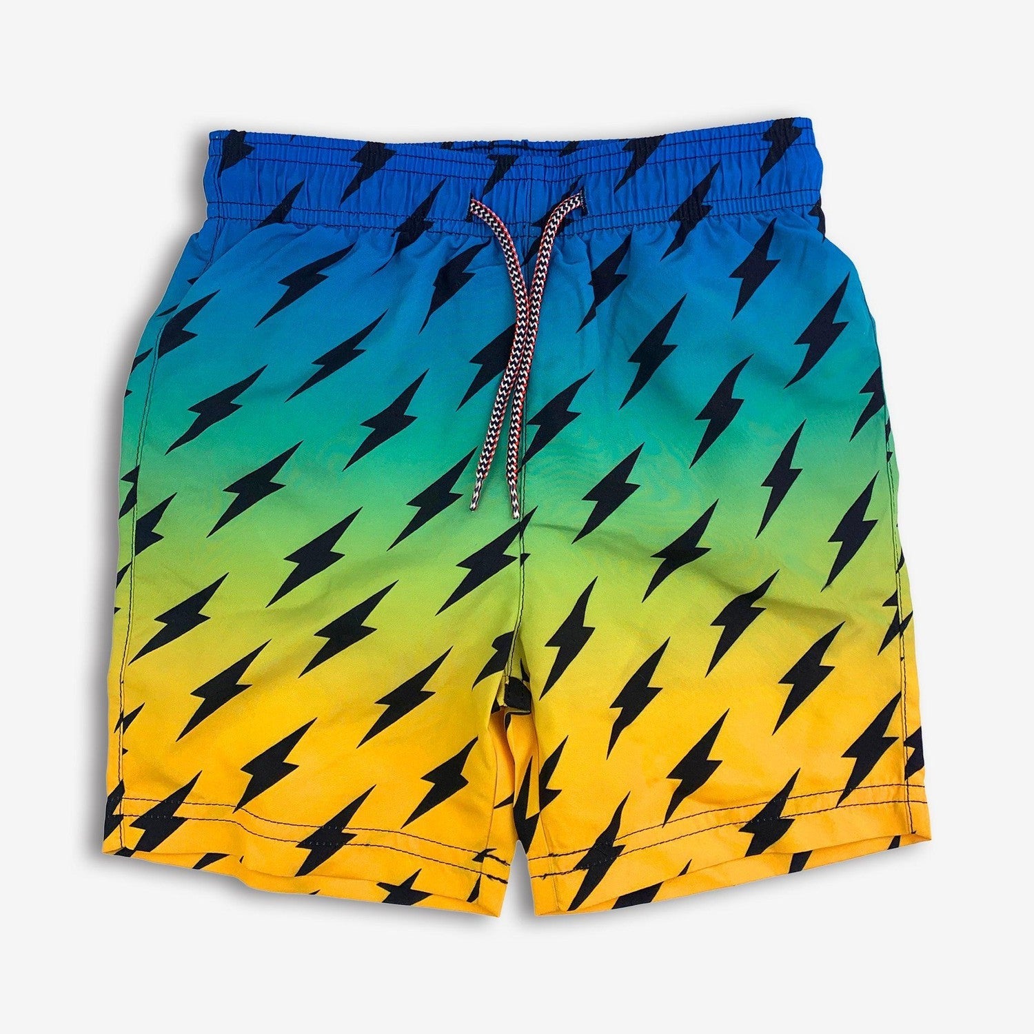 Vintage Lightning Bolt Color Block Big Bolt popular Logo Board Shorts Swim