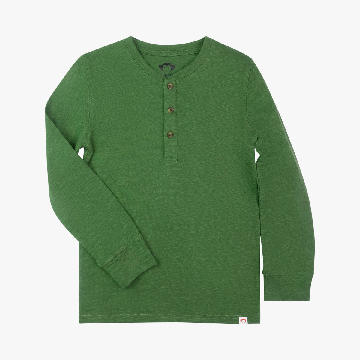 Long Sleeve Thermal Henley - Green