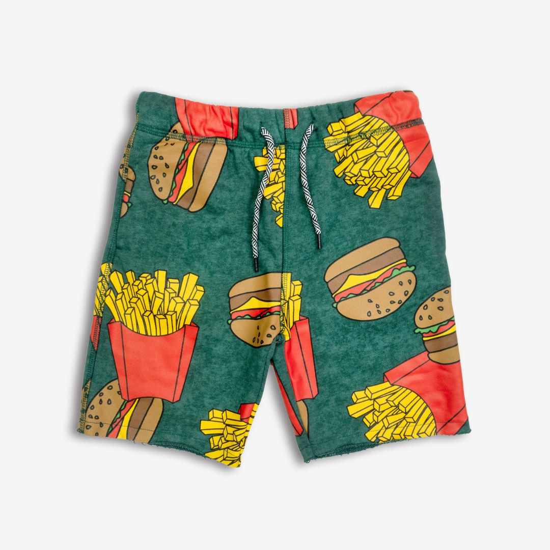 Appaman Best Quality Kids Clothing Boys Bottoms Camp Shorts | Burgers & Fries