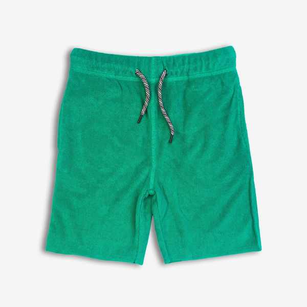 Appaman Best Quality Kids Clothing Boys Bottoms Camp Shorts | Emerald Terry