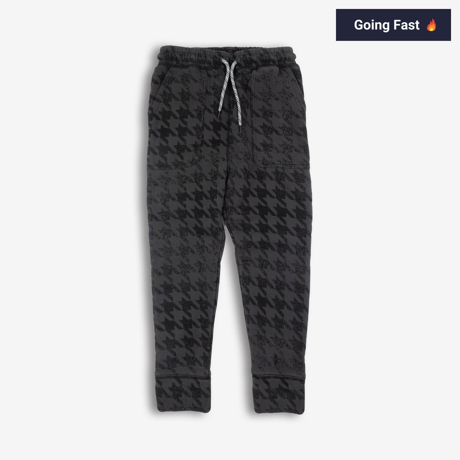 Appaman Best Quality Kids Clothing Boys Bottoms Rest Day Sweatpants | Black Houndstooth