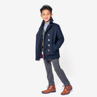 Appaman Best Quality Kids Clothing Boys Fine Tailoring Pelham Peacoat | Midnight Navy