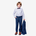 Appaman Best Quality Kids Clothing Boys Fine Tailoring Stretchy Suit Pant | Indigo Wales Check