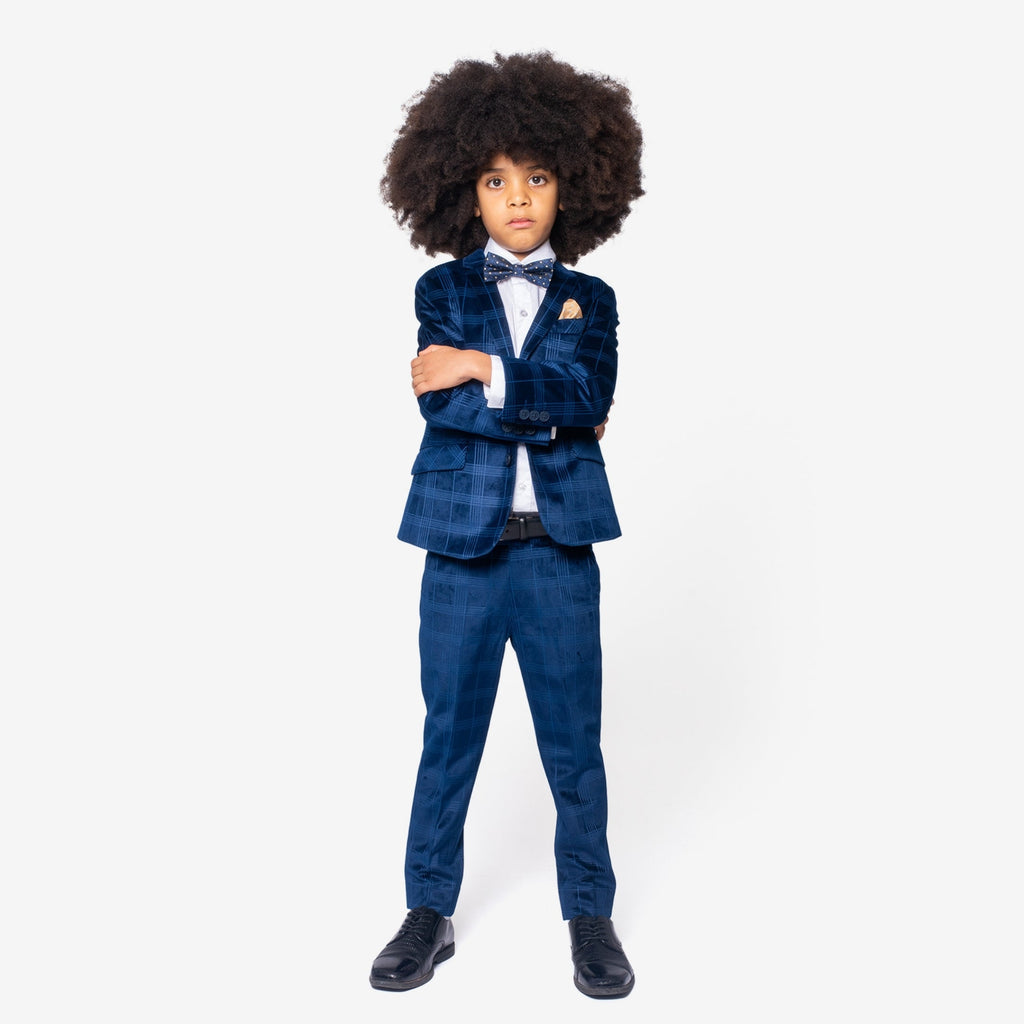 Appaman Best Quality Kids Clothing Boys Fine Tailoring Suit Blazer | Blue Velvet