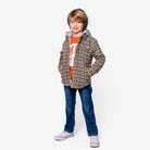 Appaman Best Quality Kids Clothing Boys Sweater/Hoodie Glen Hooded Shirt | Beige/Teal Check