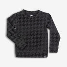 Appaman Best Quality Kids Clothing Boys Sweater/Hoodie Revel Crewneck | Black Houndstooth