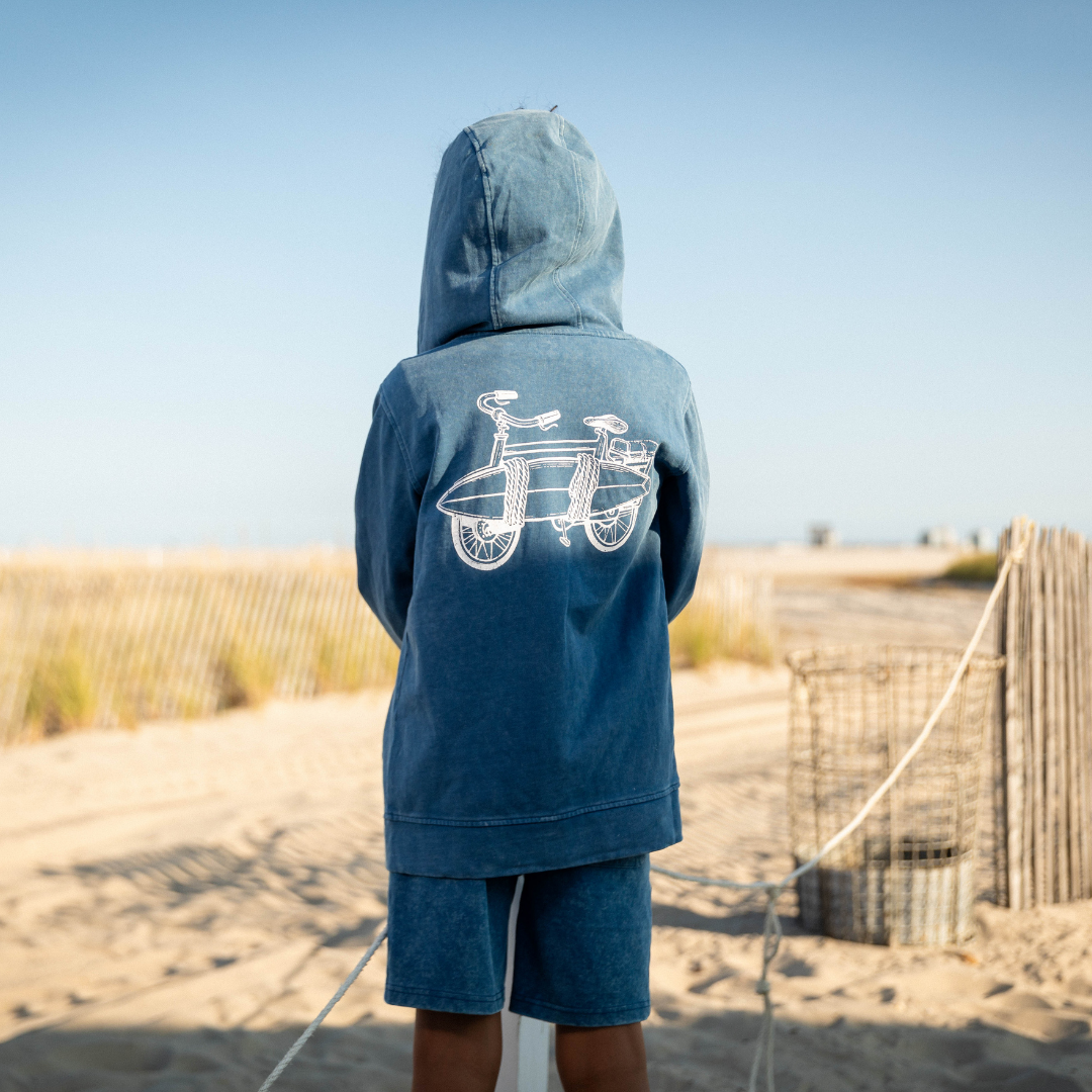 Appaman Best Quality Kids Clothing Boys Sweater/Hoodie Strivers Hoodie | Waves/Surf Bike