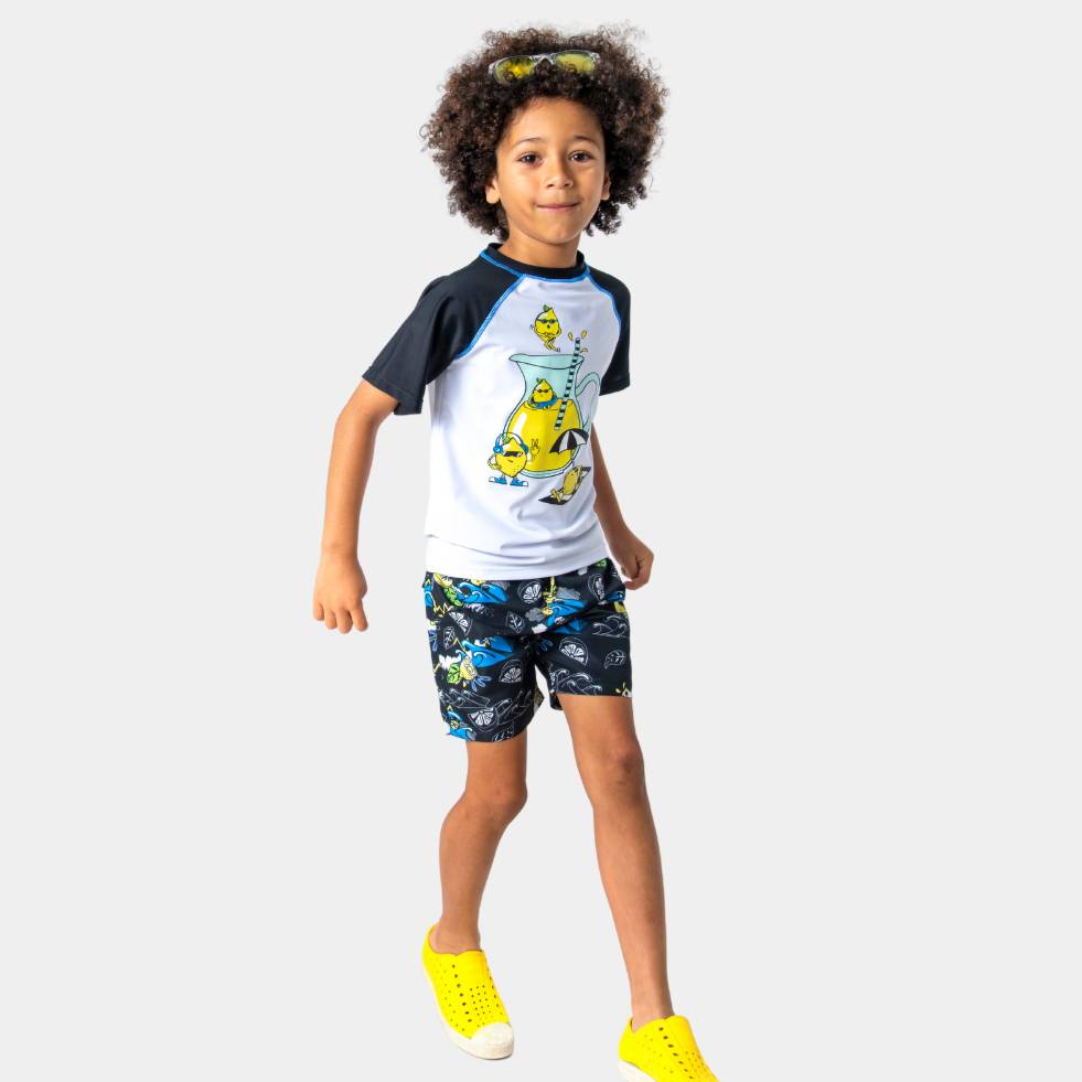 Appaman Best Quality Kids Clothing Boys Swim Swim Trunks | Lemon Chill