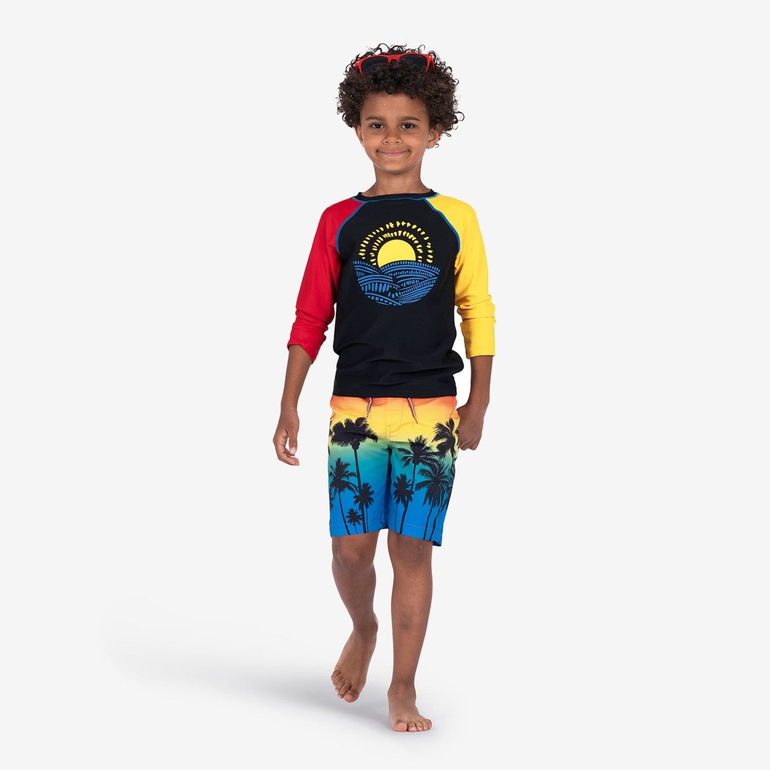 Appaman Swim Trunks Ombre Palms 3T