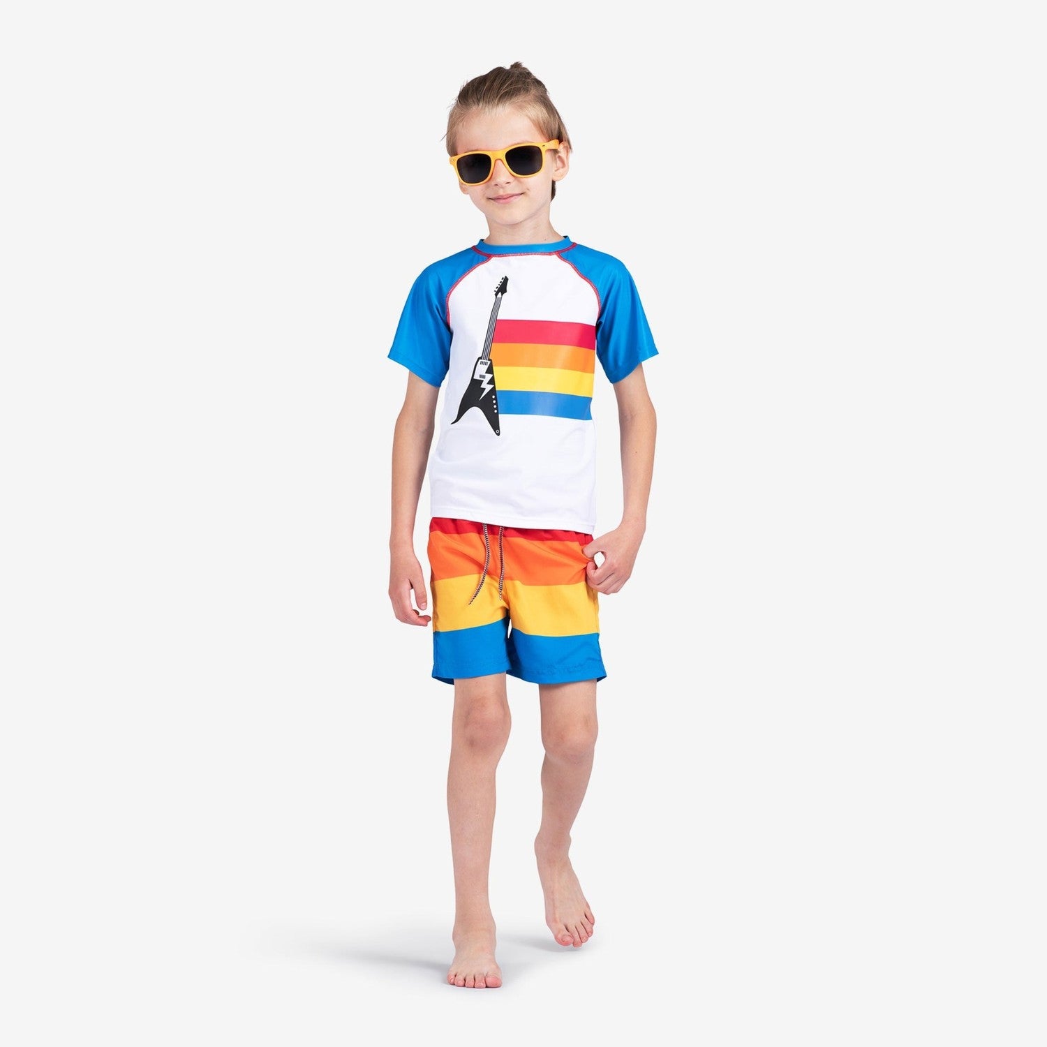 Appaman Best Quality Kids Clothing Boys Swim Swim Trunks | Retro Stripes