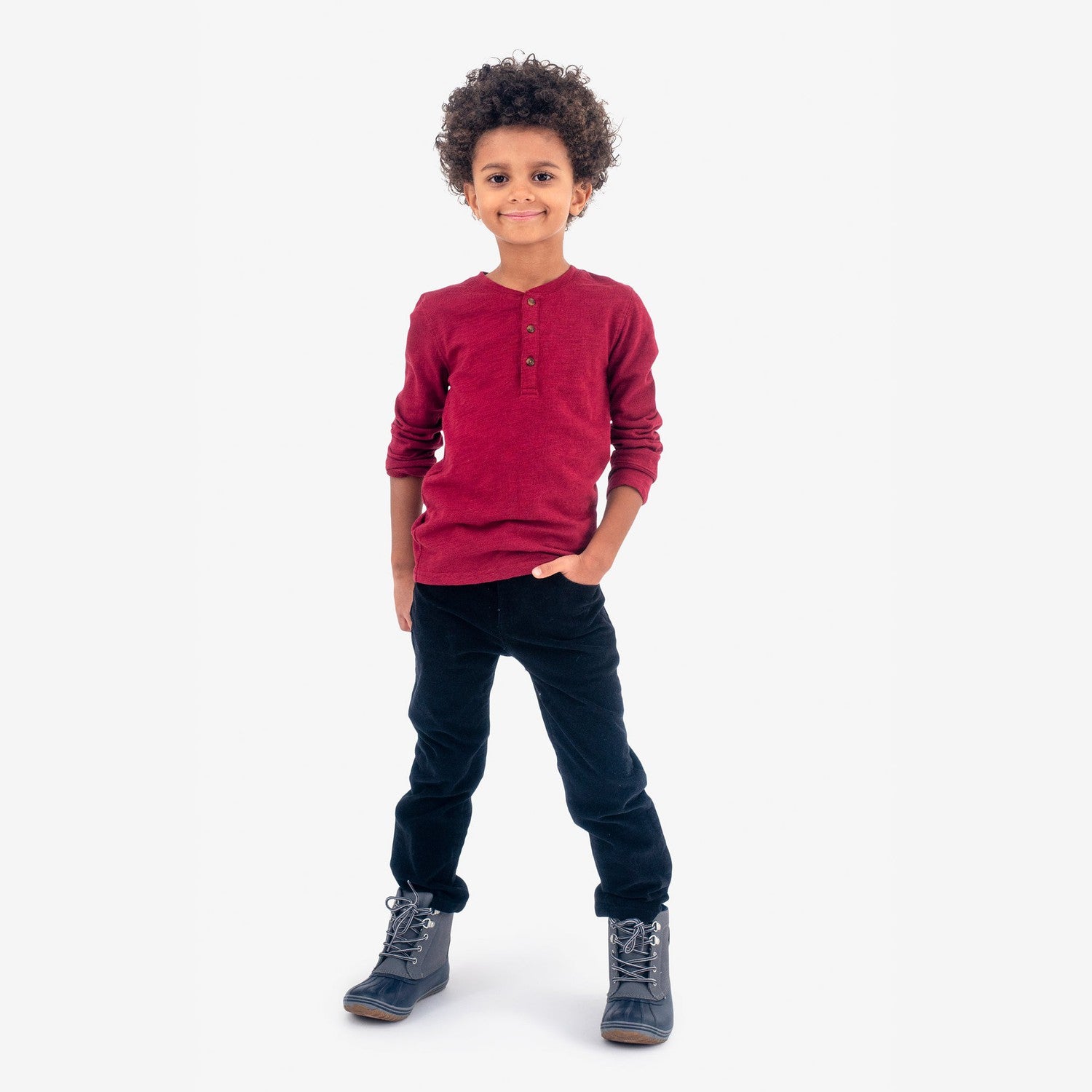 Appaman Best Quality Kids Clothing Boys Tops Allday Henley | Chili Pepper