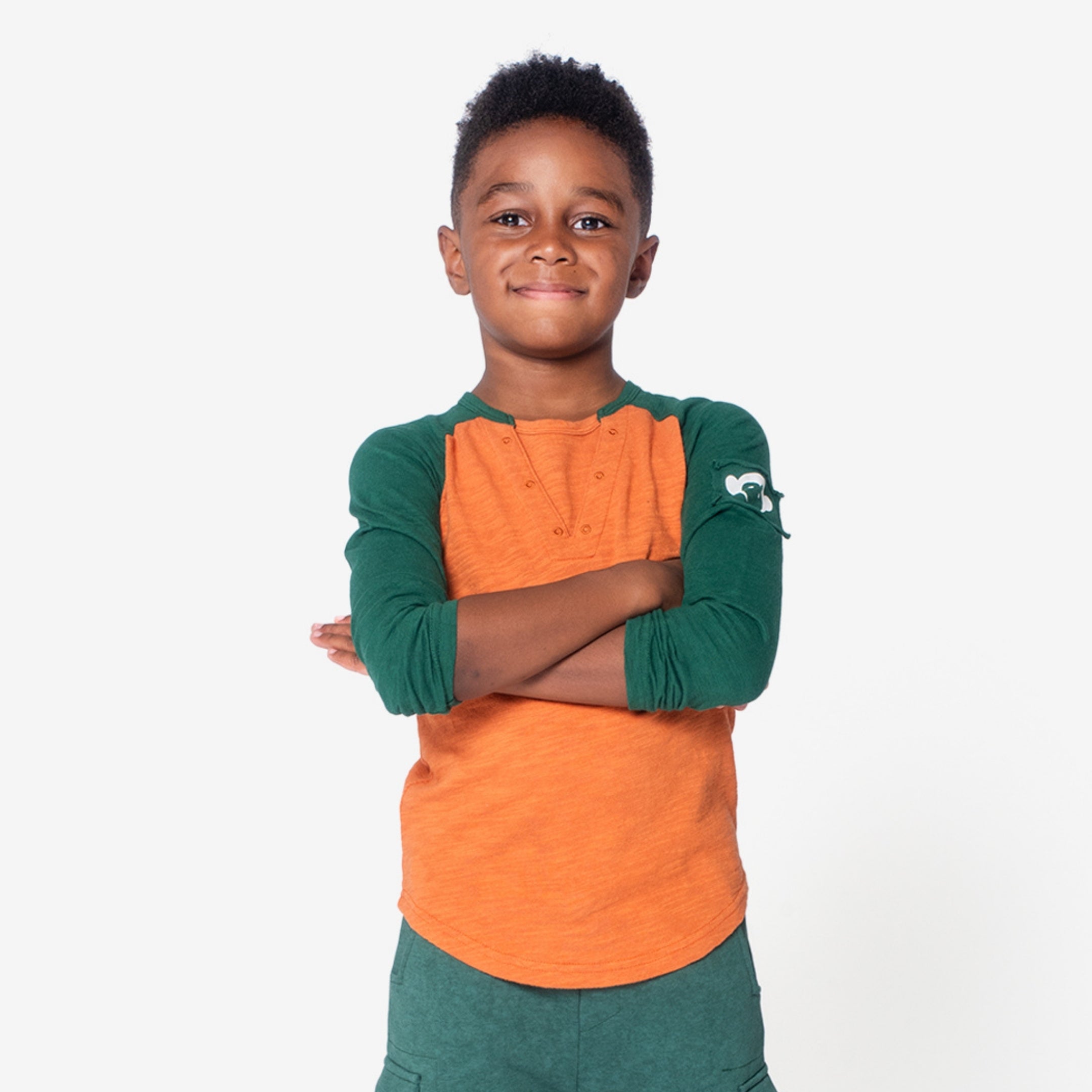 Appaman Best Quality Kids Clothing Boys Tops Baseball Tee | Terracotta