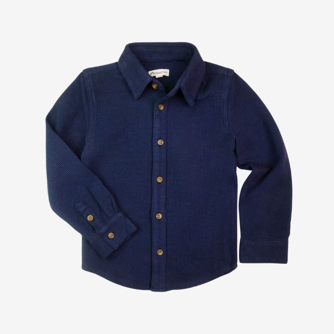 Boys navy best sale blue dress shirt