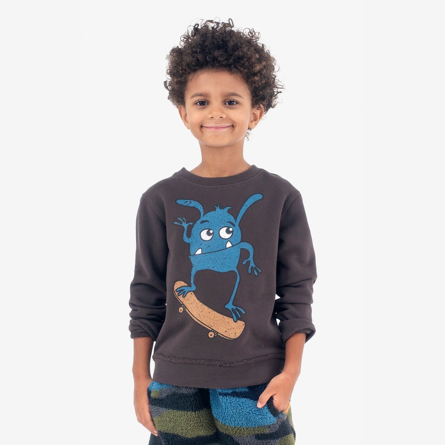 Huxbaby Organic Skateboarding top Monster Tee 4T