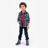 Appaman Best Quality Kids Clothing Boys Tops Snow Fleece Shirt | Grey/Black Check