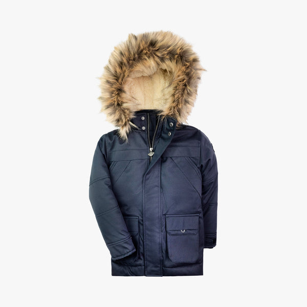 Appaman Little Boy s Boy s Denali Down Coat Navy Herringbone Size 2