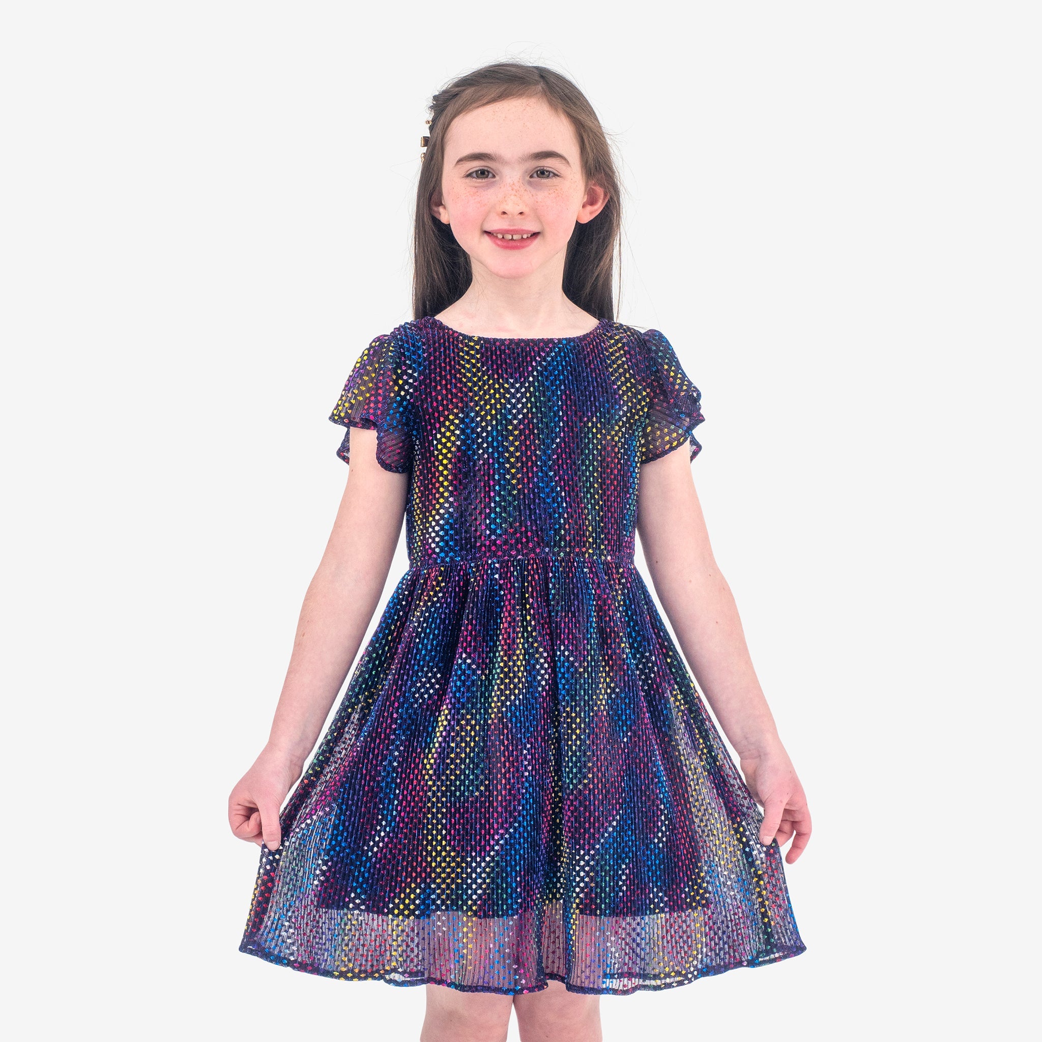 Appaman Best Quality Kids Clothing Ellie Dress | Metallic Dots