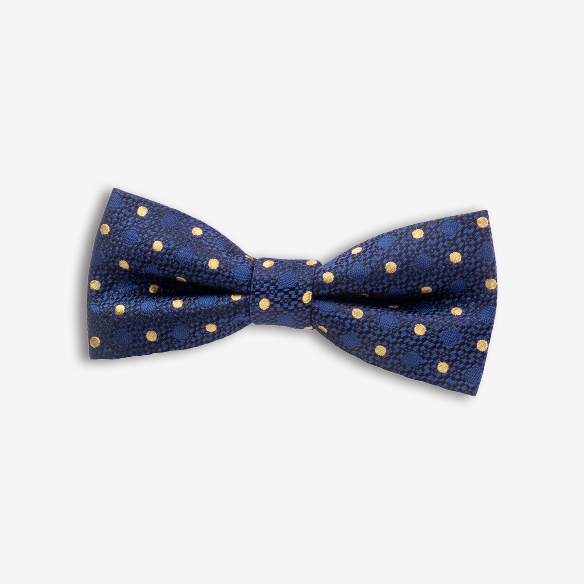 Appaman Best Quality Kids Clothing Fine Tailoring Accessories Silk Bow Tie | Navy/Gold Dots