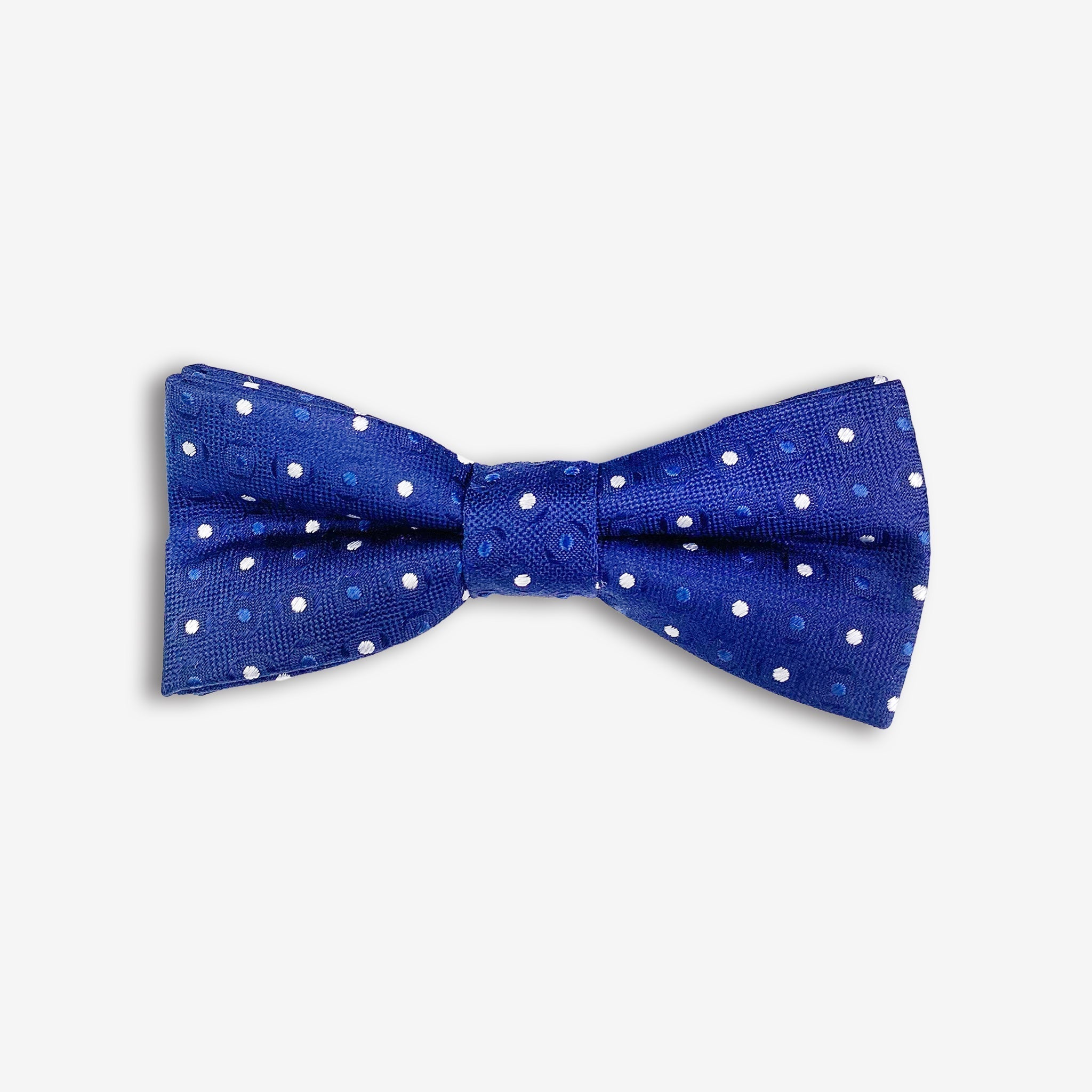 Appaman Best Quality Kids Clothing Fine Tailoring Accessories Silk Bow Tie | White/Blue Dots