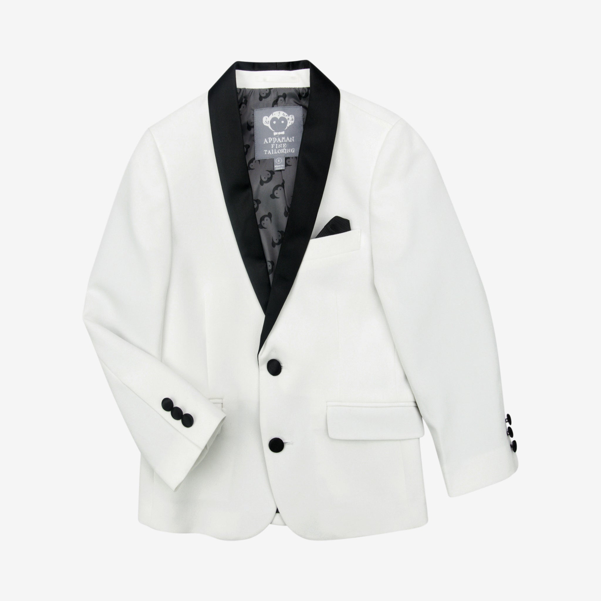 Appaman Best Quality Kids Clothing Fine Tailoring Jacket Tuxedo Suit Jacket | White