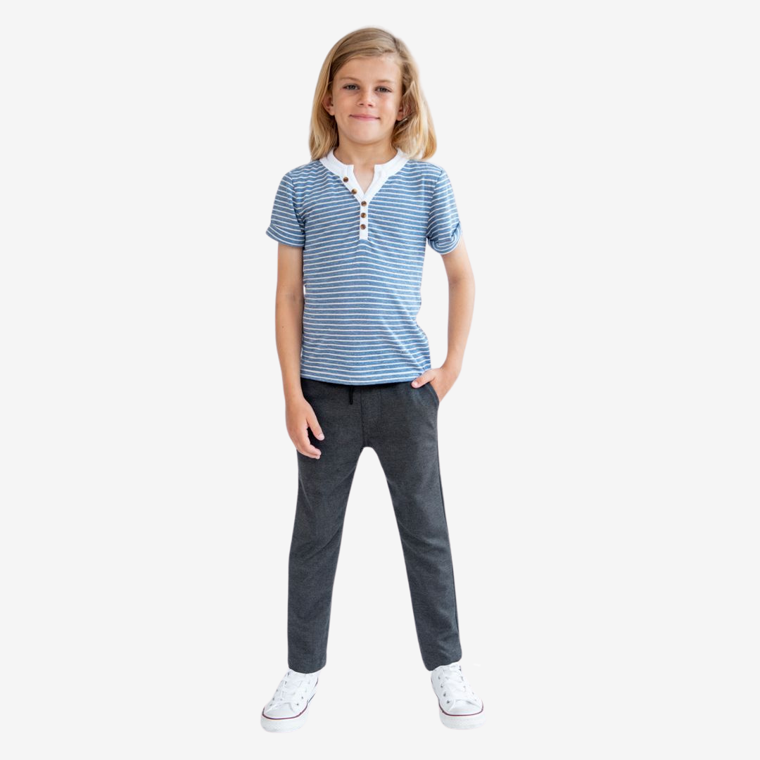 Appaman Best Quality Kids Clothing Fine Tailoring Permanent Everyday Stretch | Dark Grey