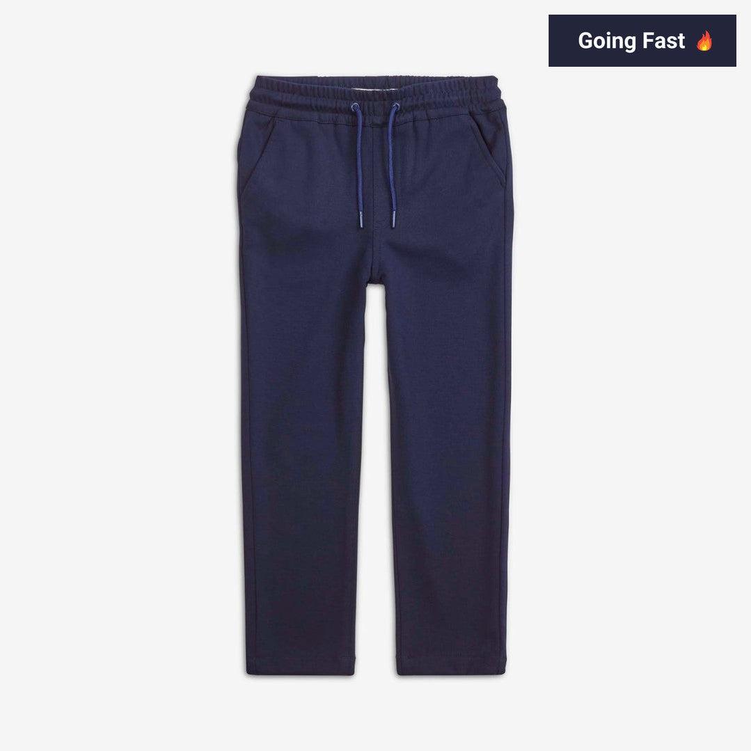 Navy stretch pants sale