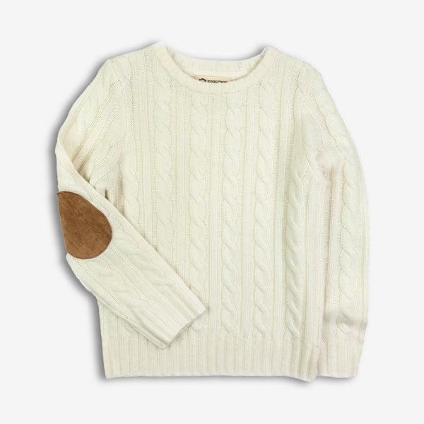 Hanna Andersson kids boys ivory cableknit cheapest fisherman’s sweater size 14-16