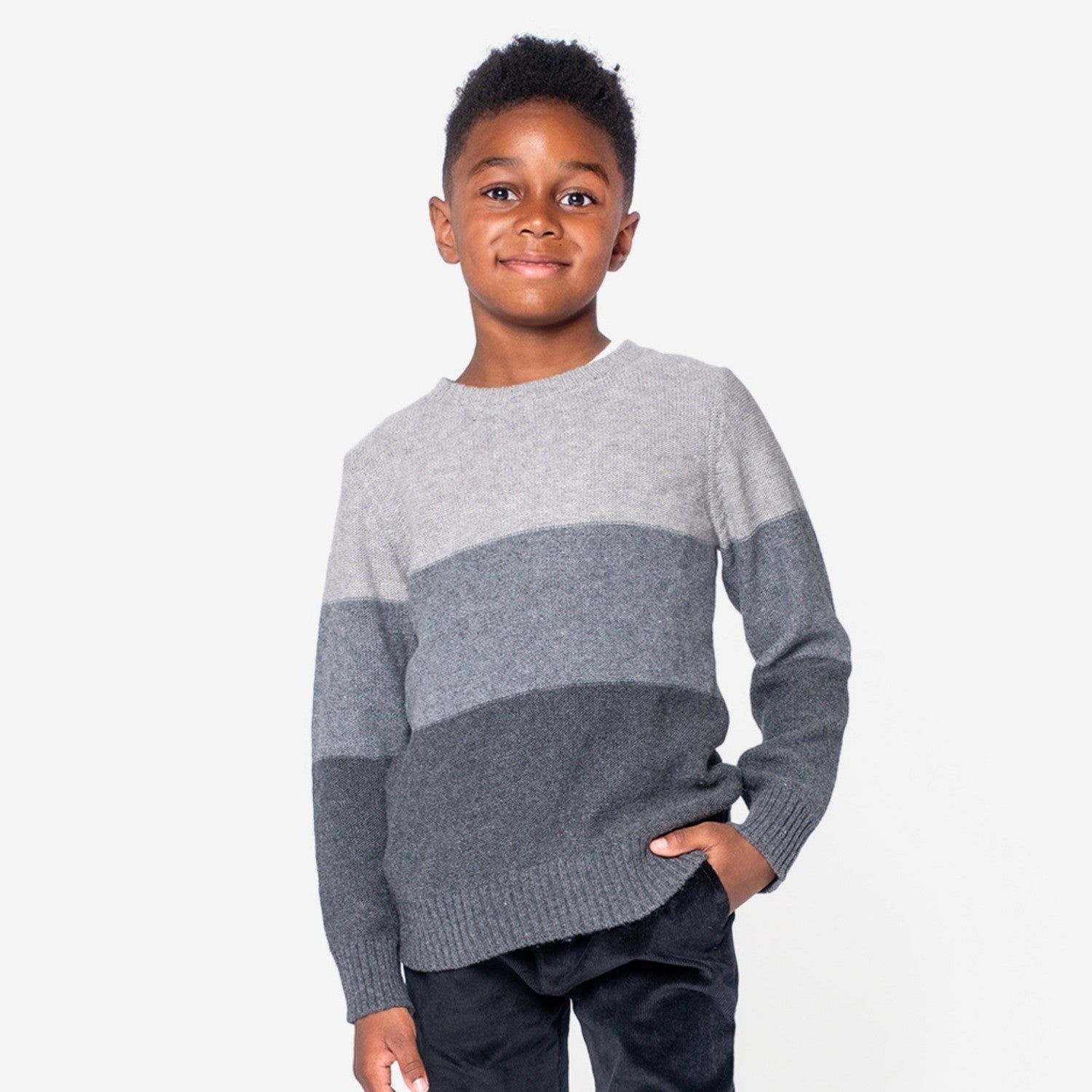 Appaman Best Quality Kids Clothing Fine Tailoring Shirts Kos Sweater | Grey Ombre