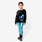 Appaman Best Quality Kids Clothing Girls Bottoms Leggings | Metallic Aqua