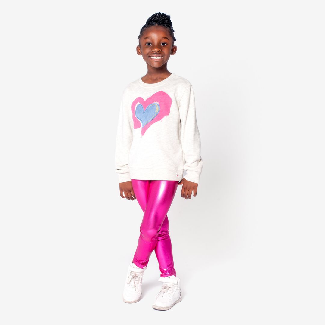 Appaman Best Quality Kids Clothing Girls Bottoms Leggings | Metallic Fuchsia