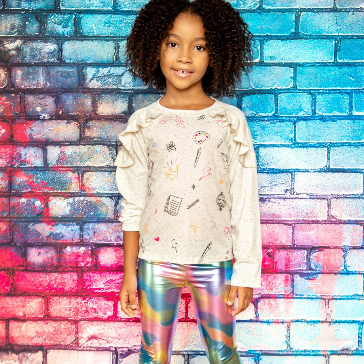 Appaman Best Quality Kids Clothing Girls Bottoms Leggings | Metallic Multi