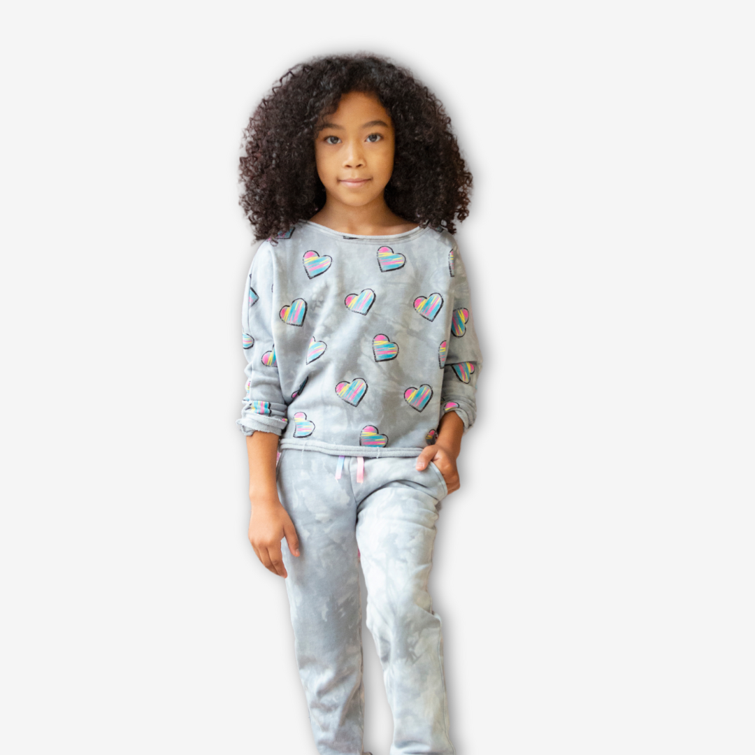 Appaman Best Quality Kids Clothing Girls Bottoms Stanton Joggers | Grey Tie Dye