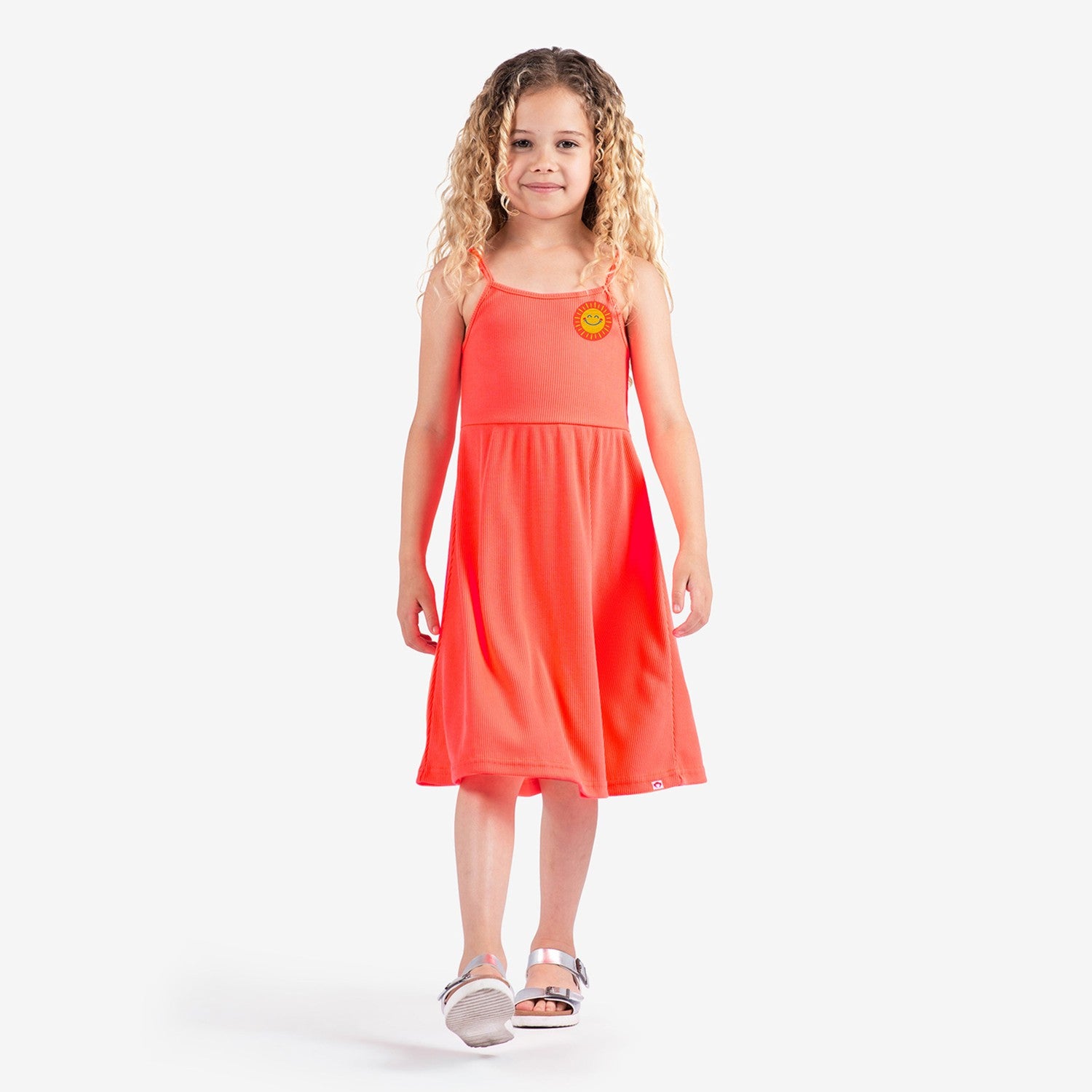 Appaman Best Quality Kids Clothing Girls Dresses Carrie Dress | Neon Orange