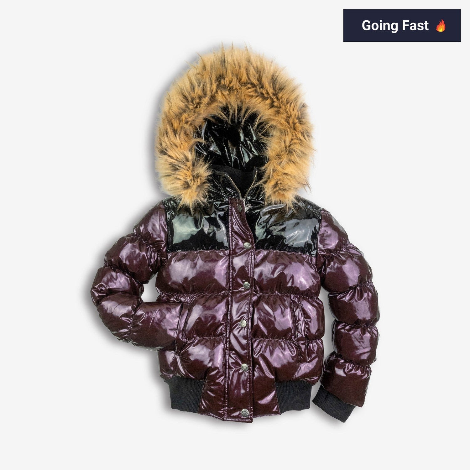 Appaman Best Quality Kids Clothing Girls Outerwear Kyla Puffer Coat | Burgundy/Black