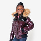 Appaman Best Quality Kids Clothing Girls Outerwear Kyla Puffer Coat | Burgundy/Black