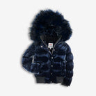 Appaman Best Quality Kids Clothing Girls Outerwear Kyla Puffer Coat | Navy Shine