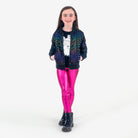 Appaman Best Quality Kids Clothing Girls Outerwear Nikki Bomber | Black Rainbow