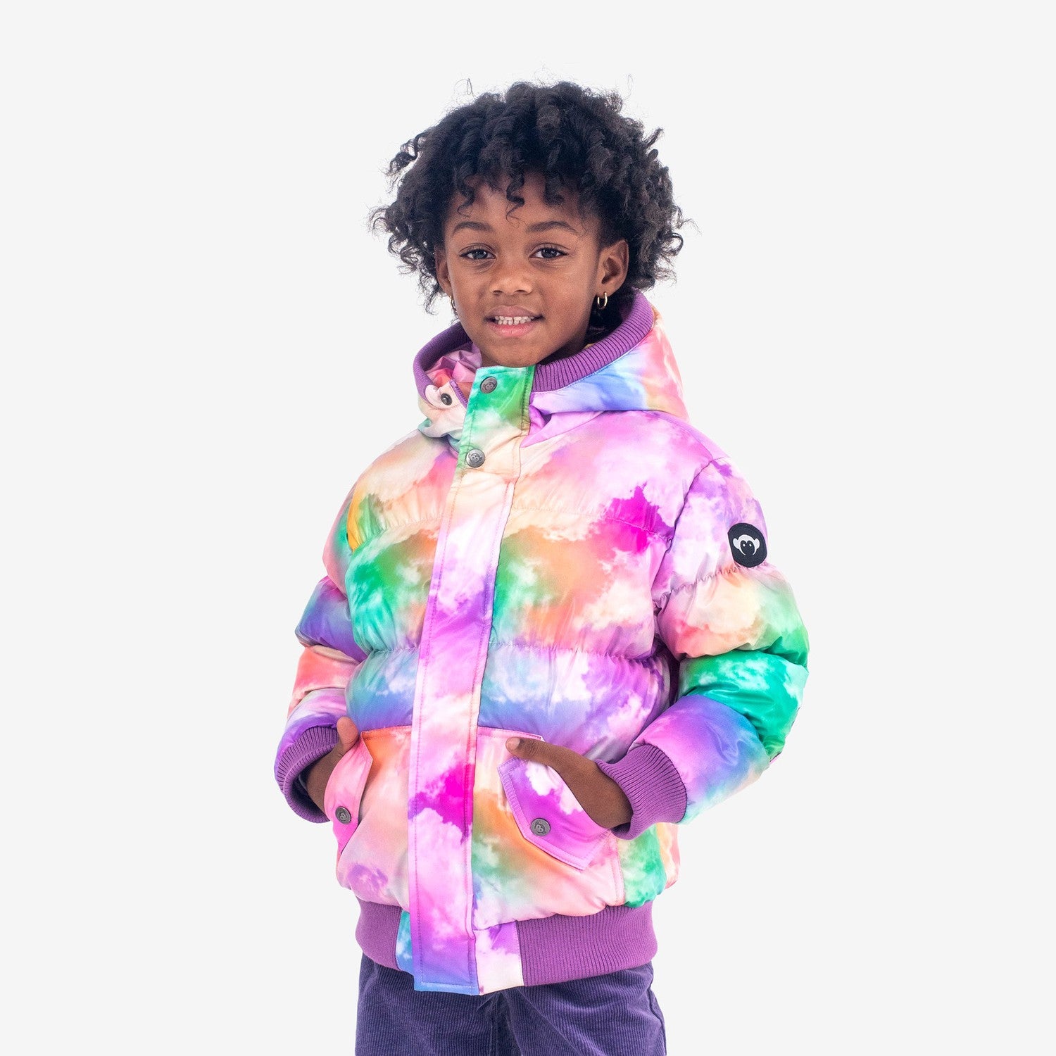 Appaman Best Quality Kids Clothing Girls Outerwear Puffy Coat | Watercolor