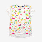 Appaman Best Quality Kids Clothing Girls Summer Tops Circle Tee | Speckled White