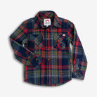 Appaman Best Quality Kids Clothing Girls Tops Flannel Shirt | Navy/Cranberry Plaid