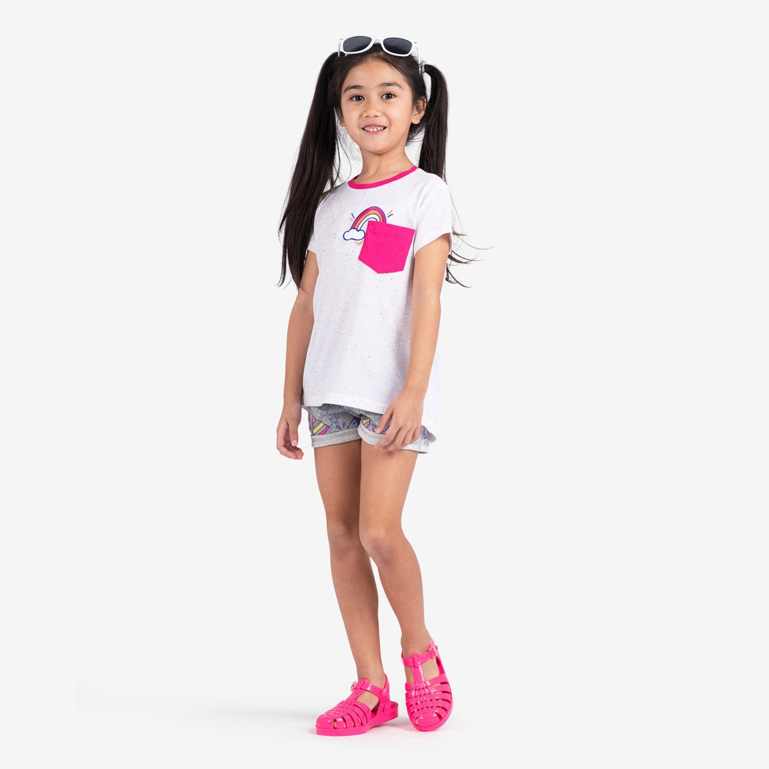 Appaman Best Quality Kids Clothing Girls Tops Pocket Tee | Rainbow