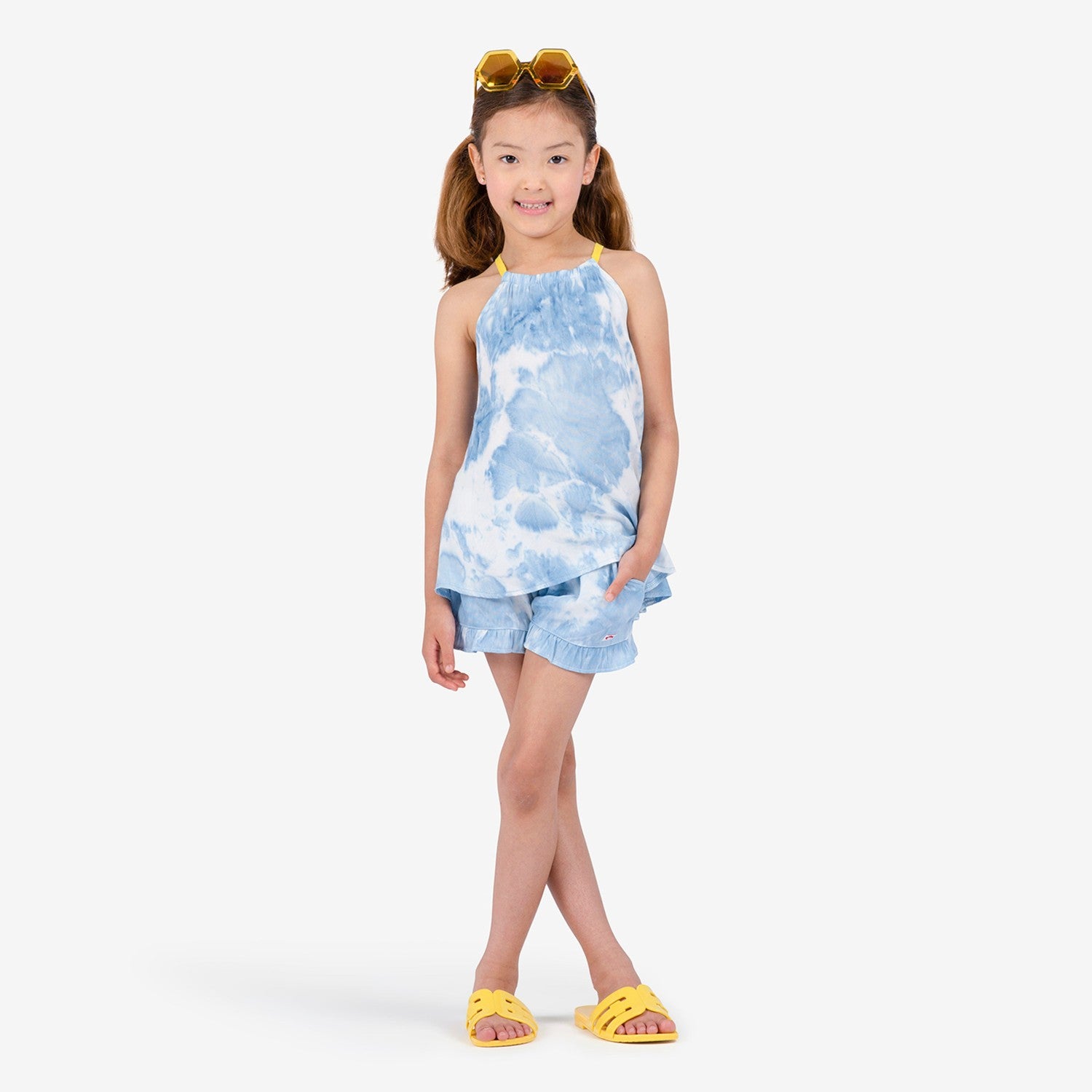 Appaman Best Quality Kids Clothing Girls Tops Sanibel Tank | Blue Beach