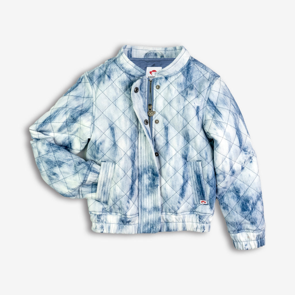 Appaman Best Quality Kids Clothing Hazel Jacket | Denim Tie Dye