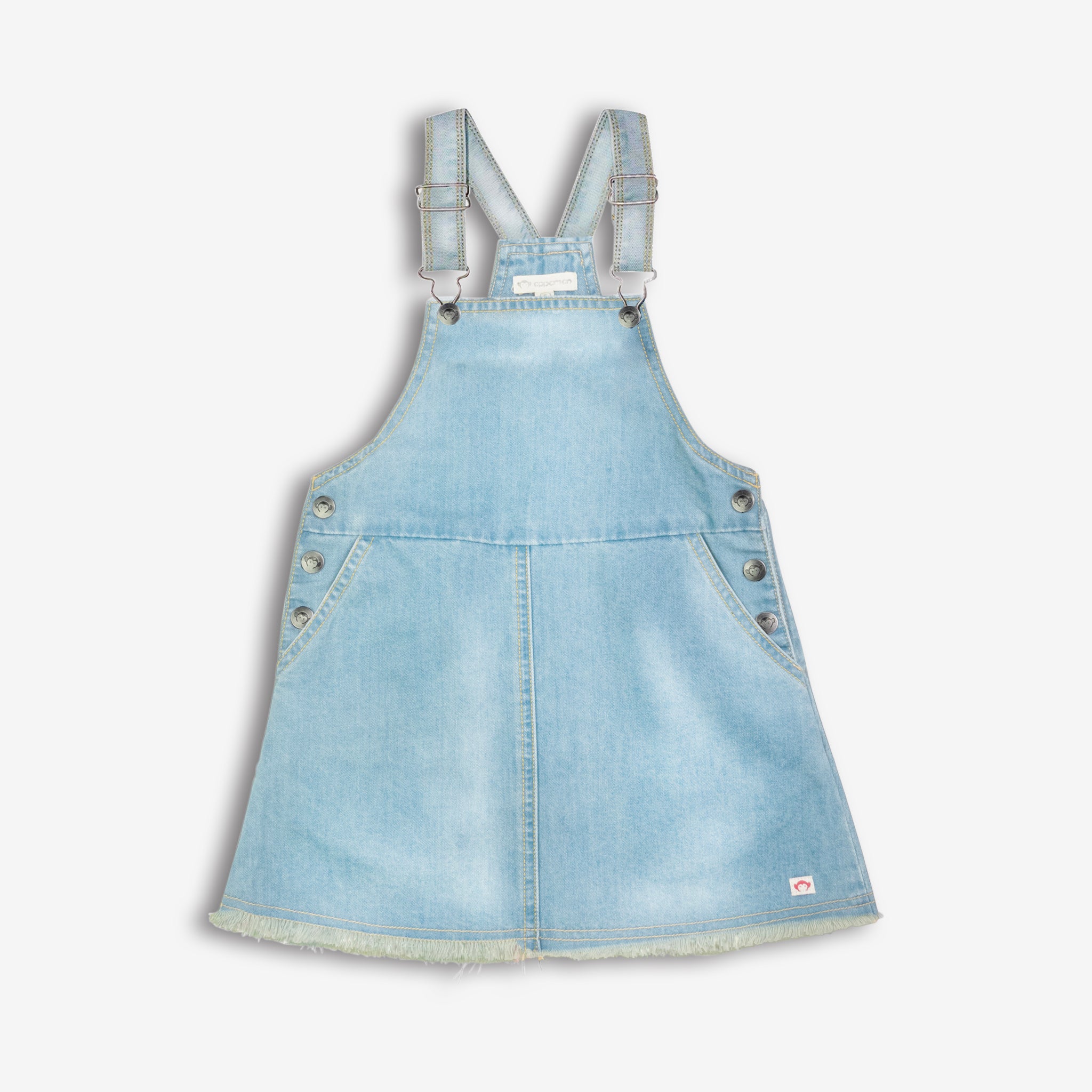 Appaman Best Quality Kids Clothing Josie Overall Dress | Light Blue Denim