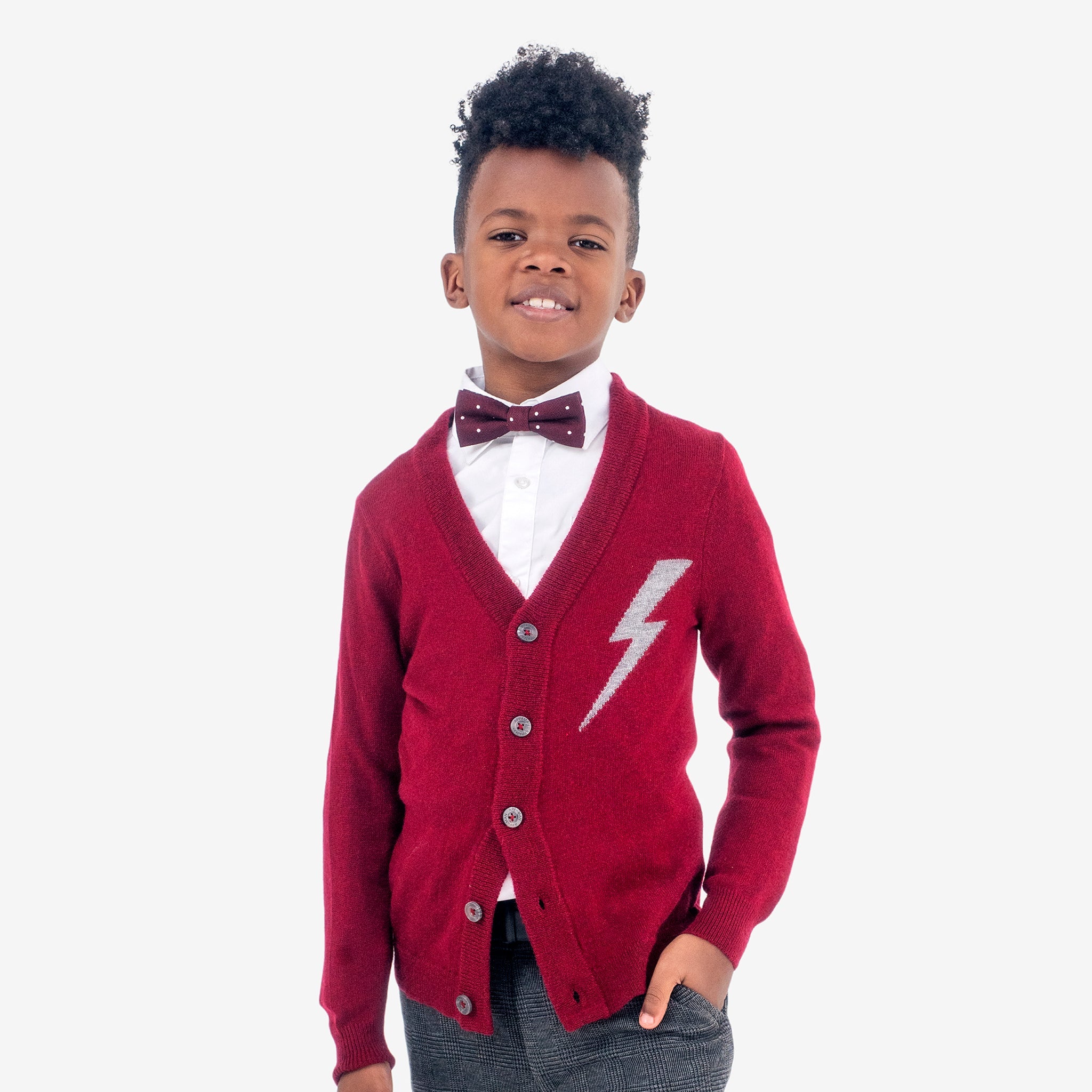 Appaman Best Quality Kids Clothing Obi Cardigan | Maroon