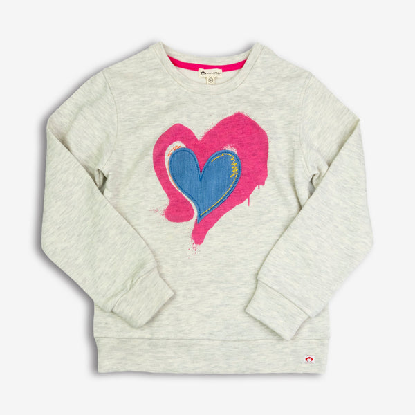 Appaman Best Quality Kids Clothing Ruby Sweatshirt | Applique Heart