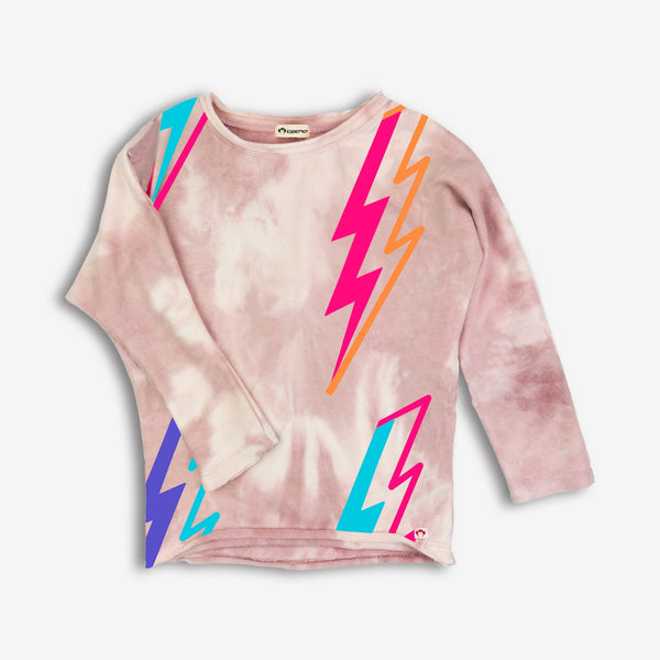 Appaman Best Quality Kids Clothing Slouchy Sweatshirt | Lightning Bolt