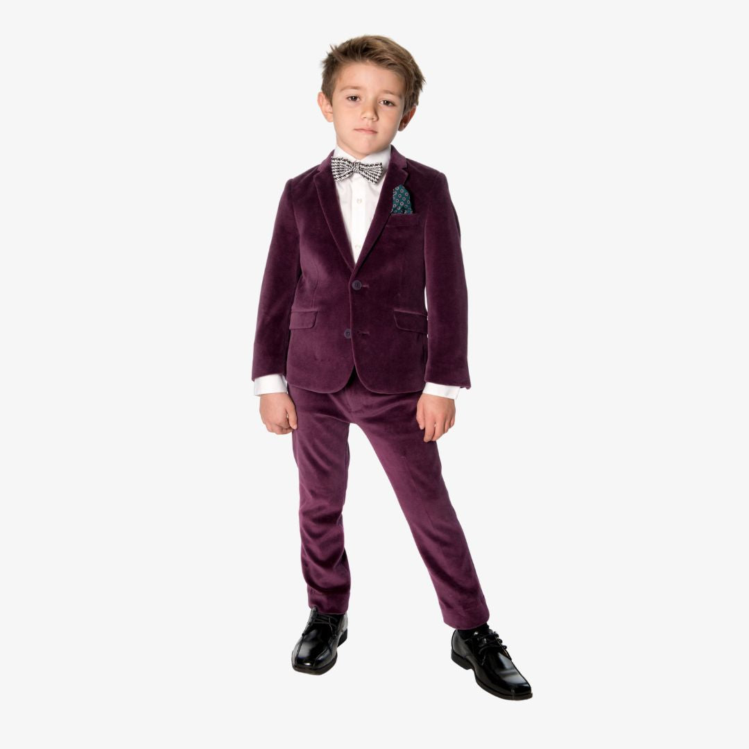 Appaman Best Quality Kids Clothing Suit Blazer | Merlot Velvet