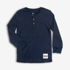 Appaman Best Quality Kids Clothing Thermal Henley | Indigo