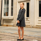 Appaman Best Quality Kids Clothing Web Exclusive Girls Holiday Blair Bow Dress | Noir Micro Plaid